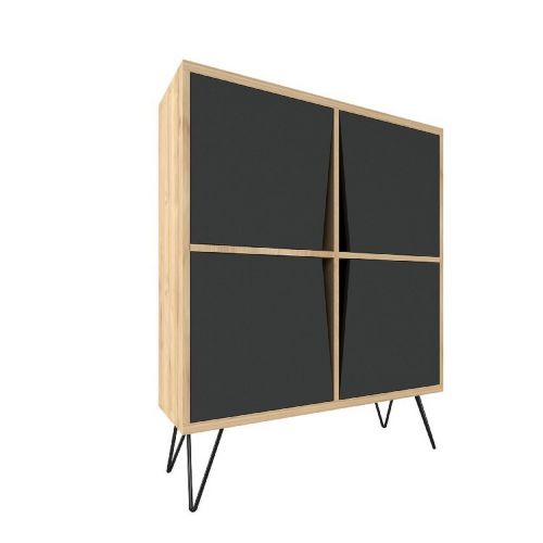 EPIKASA Multiuse Cabinet Giuliana - Anthracite 90x30x110 cm