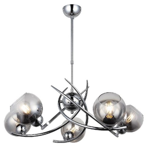 EPIKASA Hanging Lamp Cesena - Chrome Lamp Rod Min 35,5 cm Max 65,5 cm