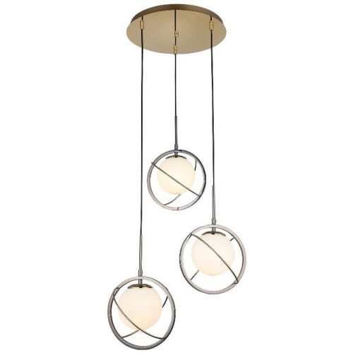 EPIKASA Hanging Lamp World - Chrome 48x48x150 cm