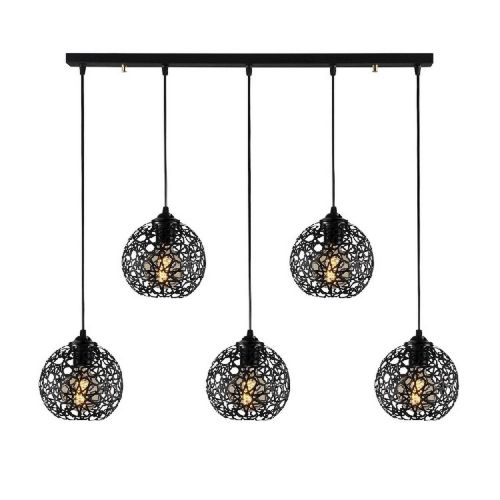 EPIKASA Hanging Lamp Seljuk - Black 90x17x119 cm