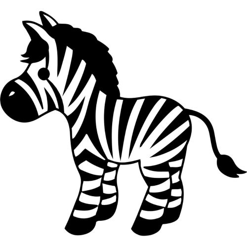 EPIKASA Metal Wall Decoration Zebra - Black 67x1,5x61 cm