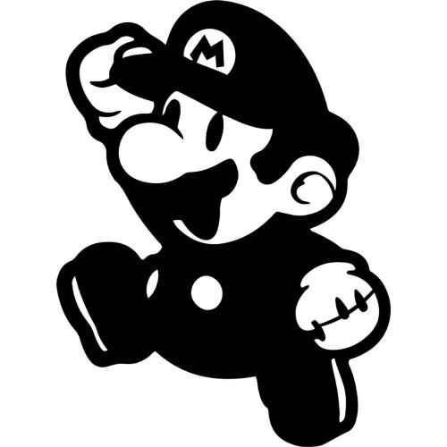 EPIKASA Metal Wall Decoration Super Mario - Black 50x1,5x67 cm