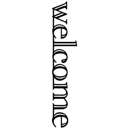 Epikasa Metal Decoration Welcome 2 - Black 20x1,5x100 cm