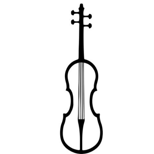 Epikasa Decorazione in metallo Violino - Nero 29x1,5x100 cm