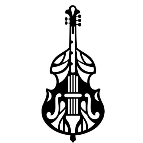 Epikasa Decorazione in metallo Violino 4 - Nero 46x1,5x100 cm