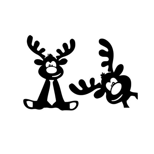 EPIKASA Metal Wall Decoration Reindeer 9 - Black 34x1,5x46 cm - 50x1,5x50 cm