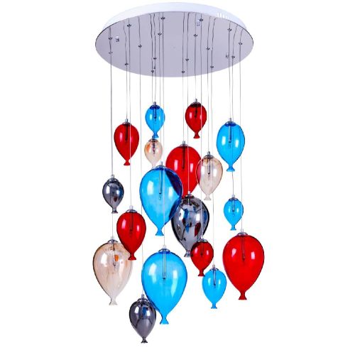 Epikasa Lampada a Sospensione Balloon - Multicolore 60x60x160 cm