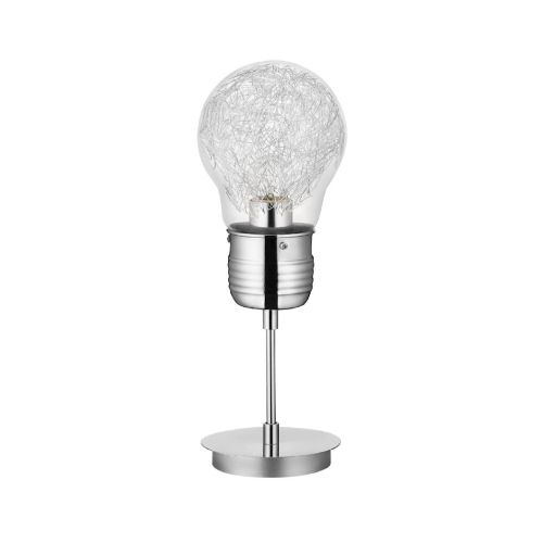 Epikasa Lampada da Tavolo Bulb - Argento 14,5x14,5x40 cm