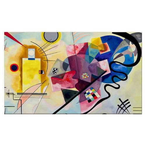 Epikasa Stampa su Tela Kandinsky Giallo, rosso, blu - Multicolore 100x3x70 cm