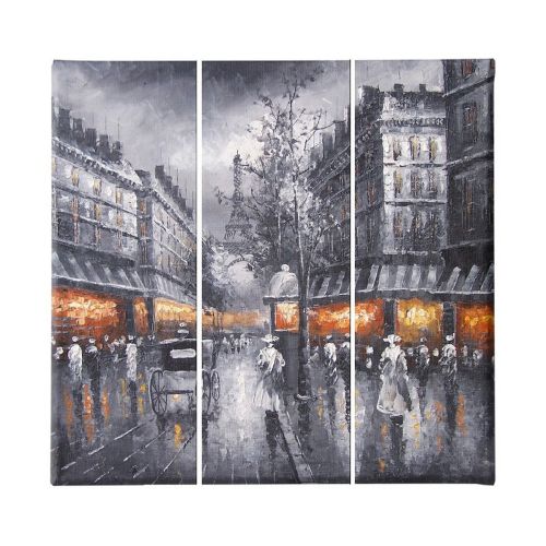 EPIKASA Stampa su Tela Parigi 2 - Nero 23x3x50 cm (3 z)