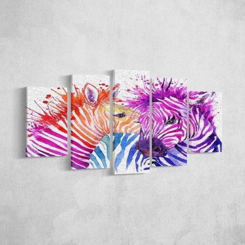 Epikasa Stampa su Tela Zebra 1 - Multicolore 20x3x40 cm (2 pcs), 20x3x50 cm (2 pcs),  20x3x60 cm (1 pcs)