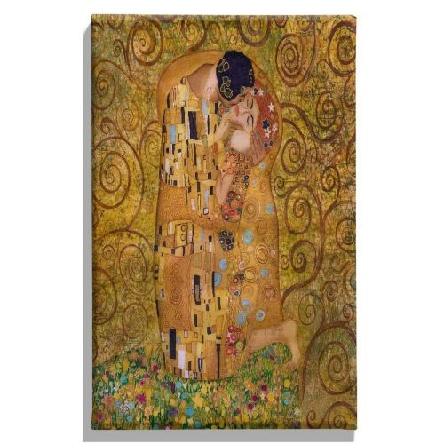 Epikasa Stampa su Tela Bacio di Klimt - Oro 45x3x70 cm