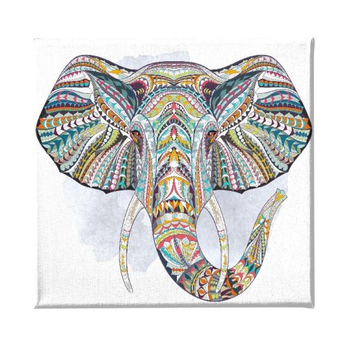 Epikasa Stampa su Tela Elefante 5 - Multicolore 60x3x60 cm