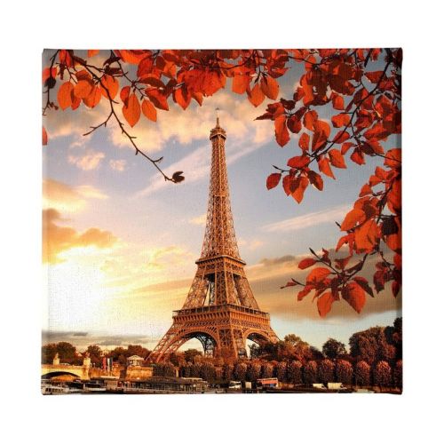 EPIKASA Stampa su Tela Torre Eiffel 01 - Rosso 60x3x60 cm