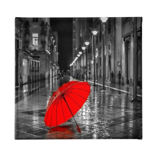 EPIKASA Canvas Print Rainy - Red 60x3x60 cm