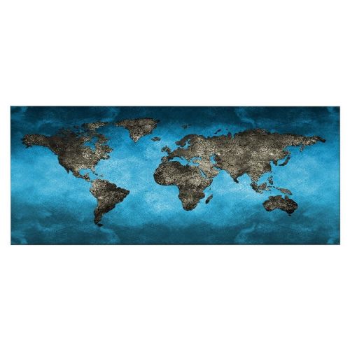 Epikasa Canvas Print World Map 7 - Blue 100x3x70 cm