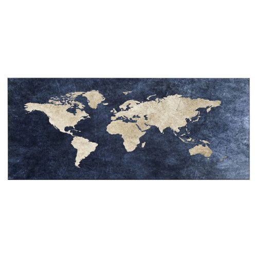 Epikasa Canvas Print World Map 4 - Blue 100x3x70 cm