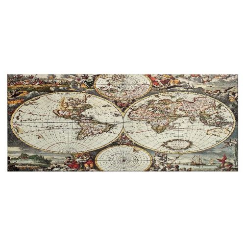 EPIKASA Stampa su Tela Mappa Mondo 1 - Multicolore 100x3x70 cm