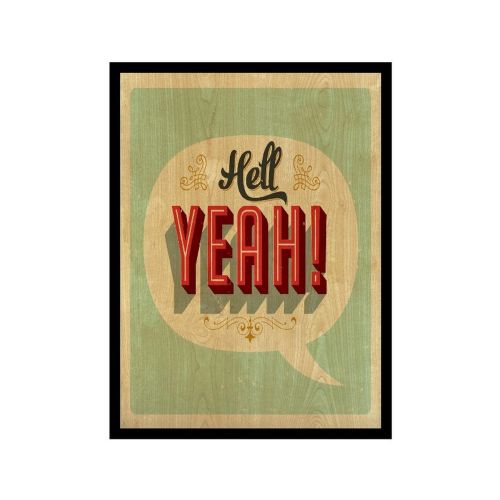 EPIKASA Canvas Print Hell Yeah - Multicolor 40x2,5x60 cm