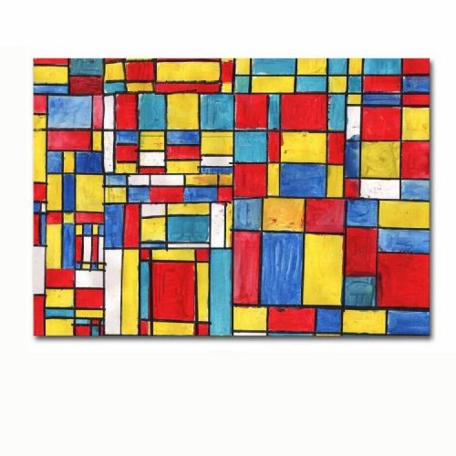 EPIKASA Stampa su Tela Mondrian Composizione - Multicolore 70x3x50 cm