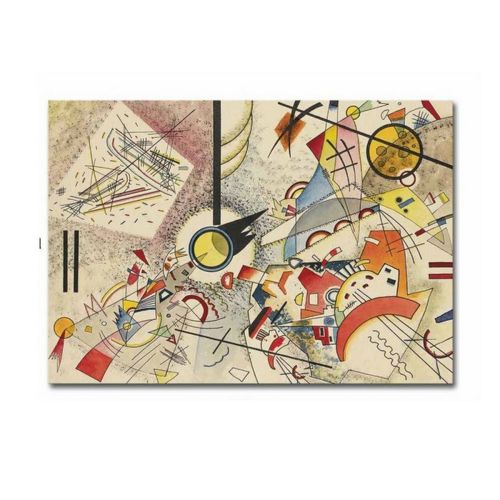 Epikasa Stampa su Tela Kandinsky Curva Dominante - Multicolore 100x3x70 cm