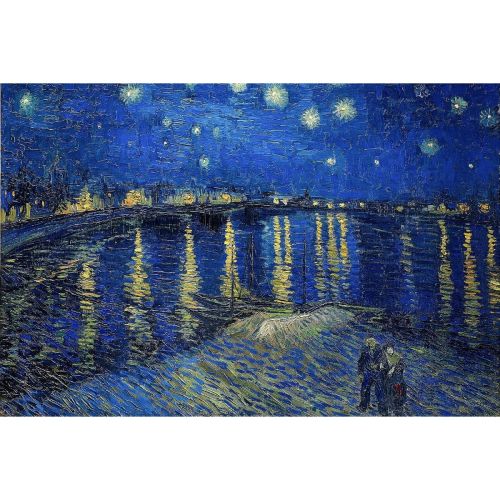 Epikasa Canvas Print Starry Night Over the Rhône - Multicolor 120x3x60 cm