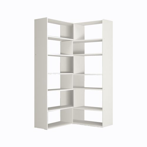 EPIKASA Bookcase Twin - White 158x30x179 cm