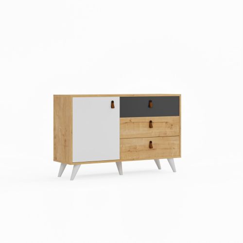 EPIKASA Multiuse Cabinet Pera - Oak 120x36,5x77 cm
