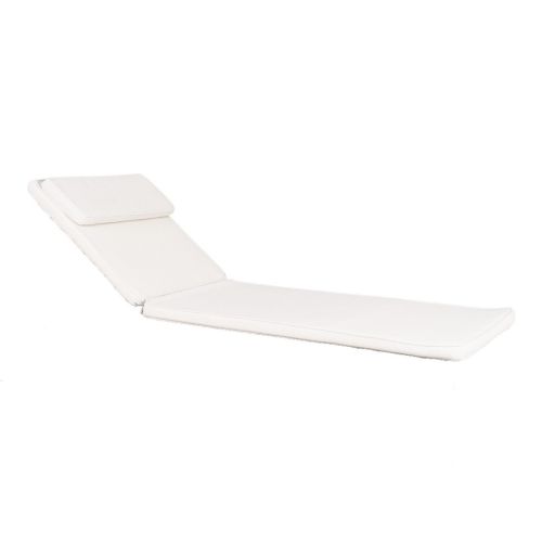 EPIKASA Deckchair Cushion Andorra - White 200x62x6 cm