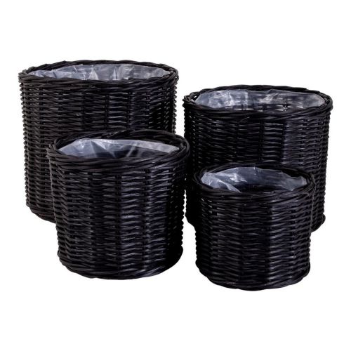 EPIKASA 4 pcs Storage Baskets Set Bogor - Black 40x40x35 cm - 35x35x30 cm - 29x29x25 cm -25x25x20 cm