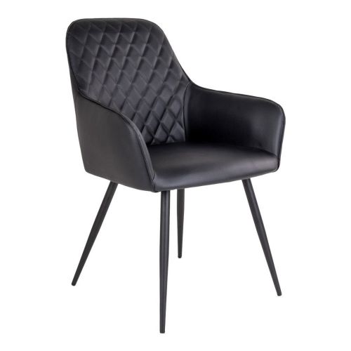 EPIKASA 2 pcs Chairs Set Harbo - Black 65x57x87 cm