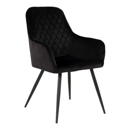EPIKASA 2 pcs Chairs Set Harbo - Black 65x57x87 cm