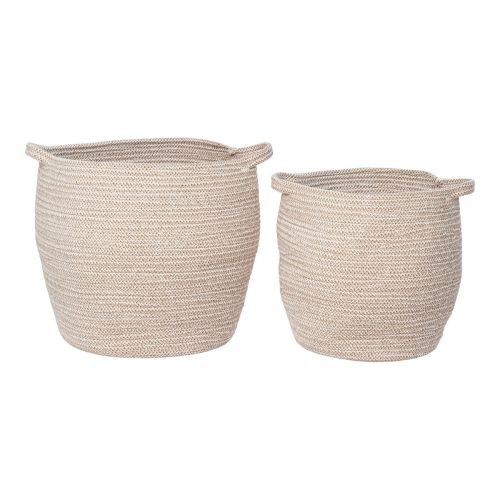 EPIKASA 2 pcs Storage Baskets Set Lamas - Beige 27x27x27 cm - 31x31x31 cm