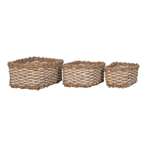 Epikasa 3 pcs Storage Baskets Set Pala - Brown 17x12x10 cm - 21x15x11 cm - 25x17x1012 cm