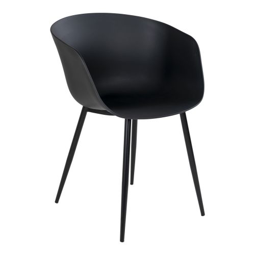 EPIKASA 2 pcs Chairs Set Roda - Black 53x54,5x79 cm
