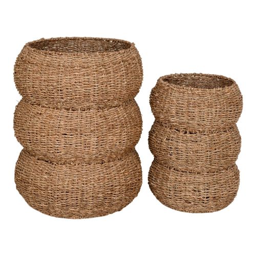 EPIKASA 2 pcs Storage Baskets Set Sarbas - Brown 25x25x35 cm - 35x35x45 cm