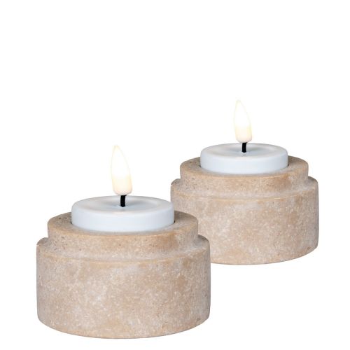 Epikasa Portacandela Tealight - Beige 7x7x4,5 cm