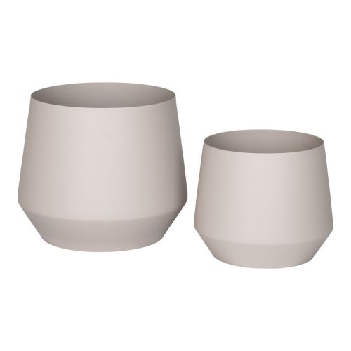 Epikasa 2 pcs Plant Pots Set Trofa - Beige 20x20x16 cm - 25x25x21 cm