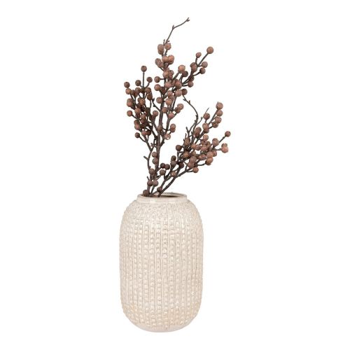 Epikasa Vaso Decorativo Chrysanthemum - Beige 16x16x25,5 cm