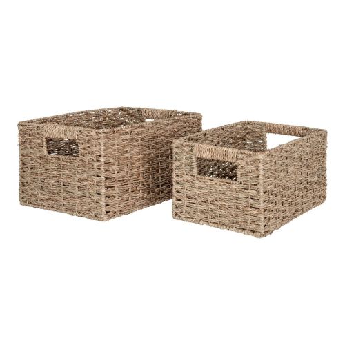 Epikasa Set 2 Cesti Portaoggetti Venoso - Marrone 30x20x16 cm - 35x24x18 cm