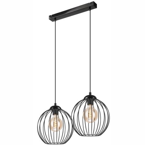 Epikasa Lampada a Sospensione Zoya - Nero 100x55x24 cm