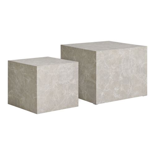 Epikasa Coffee Table Prague - Grey 40x40x36 cm - 50x50x40 cm