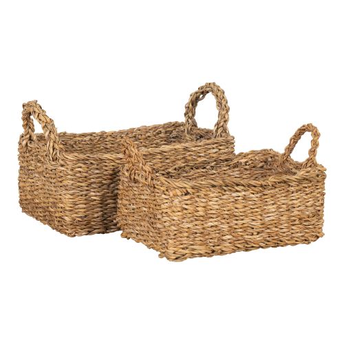 Epikasa 2 pcs Storage Baskets Set Morella - Brown 20x28x11 cm - 23x32x13 cm