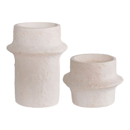 Epikasa Candleholder Noah - White 10,8x10,6x8,2 cm - 11,4x11,4x15,2 cm