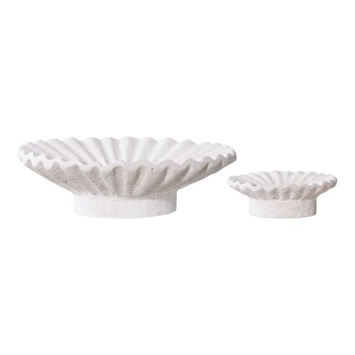 Epikasa Candleholder Rachi - White 11,1x11,1x4,3 cm - 21,5x21,5x7,3 cm