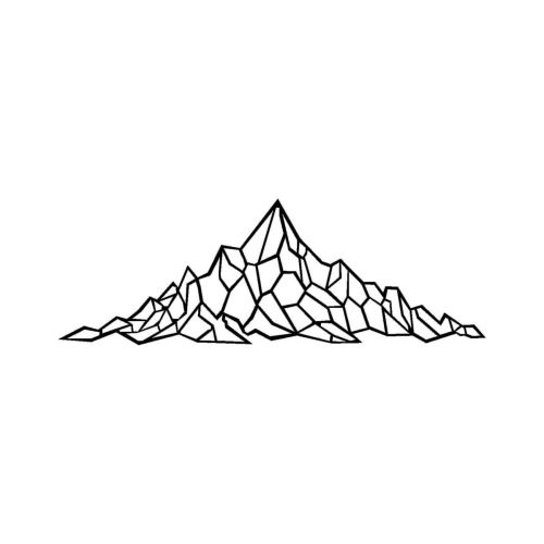 Epikasa Metal Decoration Mountain 22 - Black 88x0,15x30 cm