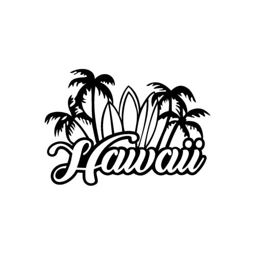 Epikasa Metal Decoration Hawaii - Black 50x0,15x35 cm