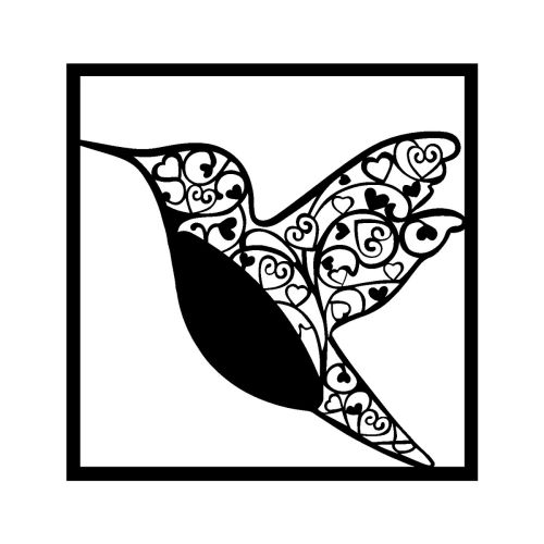 Epikasa Metal Decoration Hummingbird 4 - Black 40x0,15x41 cm