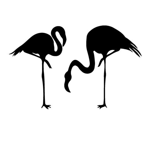 Epikasa Metal Decoration Flamingos 1 - Black 61x0,15x43 cm