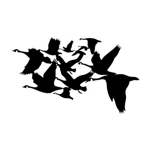 Epikasa Metal Decoration Birds 4 - Black 82x0,15x50 cm